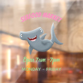 Grappig schattige Hammerhead-cartoon Raamsticker (Vel 2)