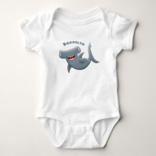 Grappig schattige Hammerhead-cartoon Romper