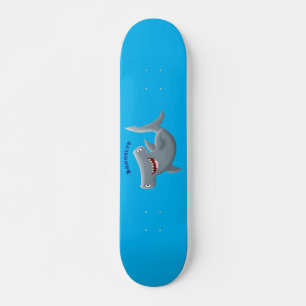 Grappig schattige Hammerhead-cartoon Skateboard