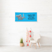 Grappig schattige Hammerhead-cartoon Spandoek (Insitu)