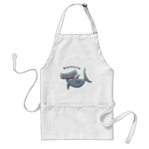 Grappig schattige Hammerhead-cartoon Standaard Schort