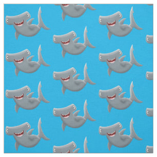 Grappig schattige Hammerhead-cartoon Stof