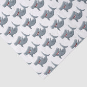 Grappig schattige Hammerhead-cartoon Tissuepapier (Detail)