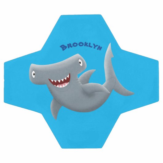 Grappig schattige Hammerhead-cartoon Voetbal (Enkel)