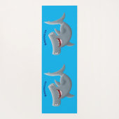 Grappig schattige Hammerhead-cartoon Yogamat (Achterkant)