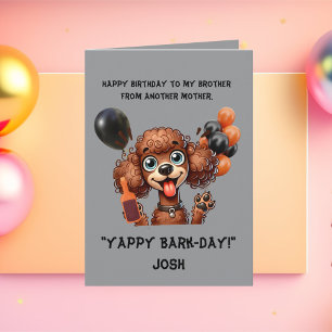 Grappig Schattige Hond Eenvoudig Verjaardag Wenska Kaart