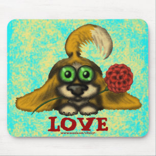 Grappig schattige hond met een mousepad-ontwerp muismat