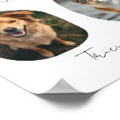 Grappig Schattige Huisdier Foto Open Bar Menu Trou Poster (Hoek)