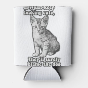 Grappig schattige kattenmeme voor katteneigenaars blikjeskoeler