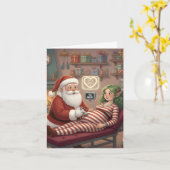 Grappig/Schattige Kerst Kaart Ultrasound Technolog (Gele Bloem)