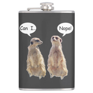 Grappig, schattige kistjes in gesprek heupfles