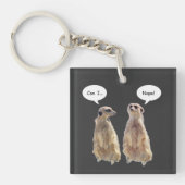 Grappig, schattige kistjes in gesprek sleutelhanger (voorkant)