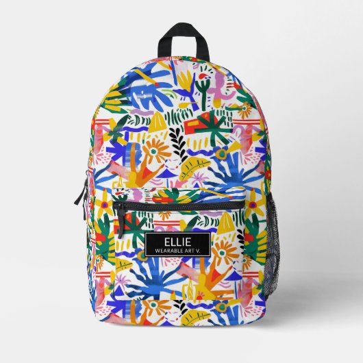 Grappig Schattige Kleurrijke Vorm Cartoon Geperson Bedrukte Rugzak (Voorkant)