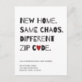 Grappig Schattige modern minimalistisch bewegen Aankondigingskaart (Voorkant)