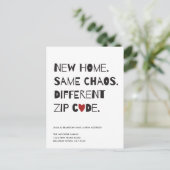 Grappig Schattige modern minimalistisch bewegen Aankondigingskaart (Staand voorkant)