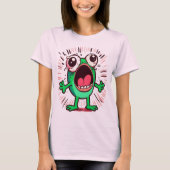Grappig Schattige Modern Screaming Frog Gift Vrouw T-shirt (Voorkant)