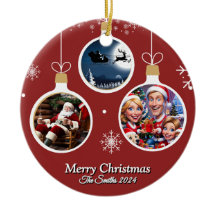 Grappig, Schattige, moderne familiefoto kerst