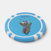 Grappig schattige neushoorns over eenwieler poker chips (Enkel)