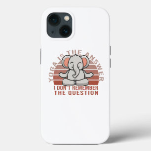 Grappig schattige olifant die yoga doet. Grappig y iPhone 13 Hoesje