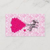 Grappig schattige olifant en roze vocht visitekaartje (Achterkant)