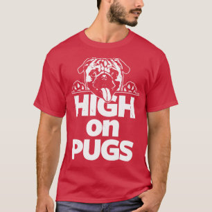 Grappig Schattige Pug AntiDrug Slogan Gift voor Pu T-shirt