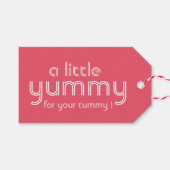 Grappig Schattige Roze Elegant Gepersonaliseerde G Cadeaulabel (Voorkant (Horizontaal))