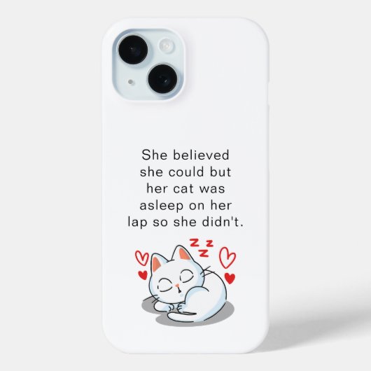 Grappig Schattige Sleeping Cat Quote voor kattenli Case-Mate iPhone Case (Achterkant)