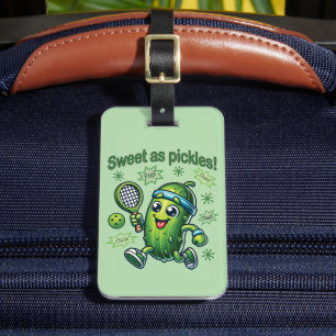Grappig Schattige Sweet als Pickles Pickleball Bagagelabel