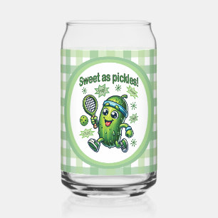 Grappig Schattige Sweet als Pickles Pickleball Blikvorm Glas