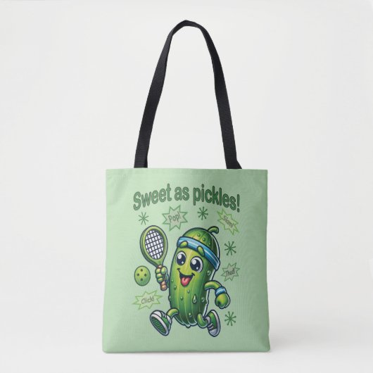 Grappig Schattige Sweet als Pickles Pickleball Draagtas (Voorkant)