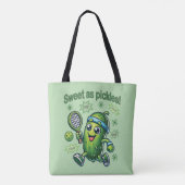 Grappig Schattige Sweet als Pickles Pickleball Draagtas (Achterkant)