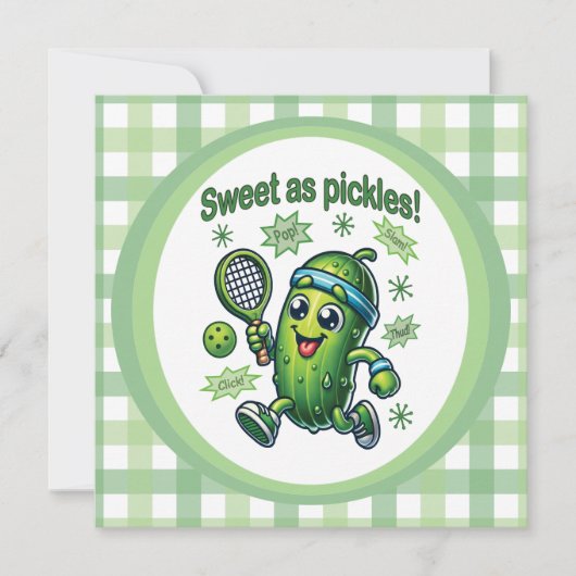 Grappig Schattige Sweet als Pickles Pickleball Kaart (Voorkant)