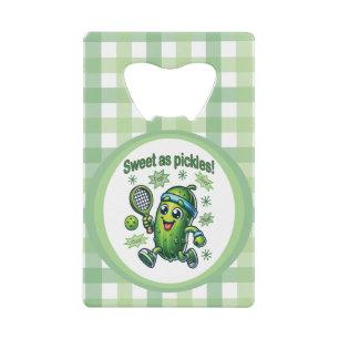 Grappig Schattige Sweet als Pickles Pickleball Kredietkaart Flessenopener