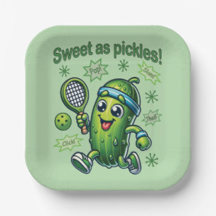 Grappig Schattige Sweet als Pickles Pickleball Papieren Bordje