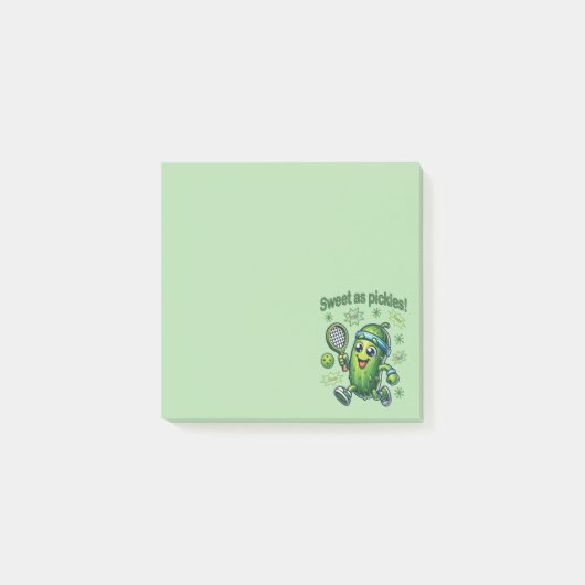 Grappig Schattige Sweet als Pickles Pickleball Post-it® Notes (Voorkant)