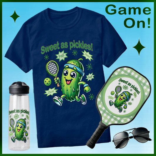 Grappig Schattige Sweet als Pickles Pickleball T-shirt