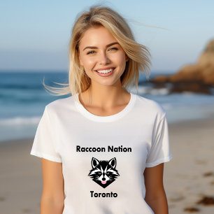 Grappig Schattige wasbeer natie Toronto licht-kleu T-shirt