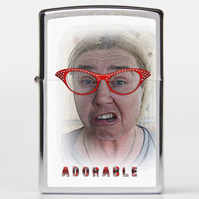 Grappig Schattige Zippo Lighter. (Voorkant)