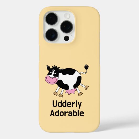 Grappig Schattigee Koe Pun Cartoon Design Case-Mate iPhone Case (Achterkant)
