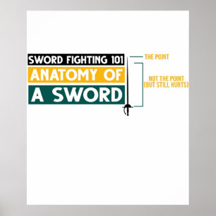 Grappig Schermen Anatomie Zwaardvechten Schermer T Poster