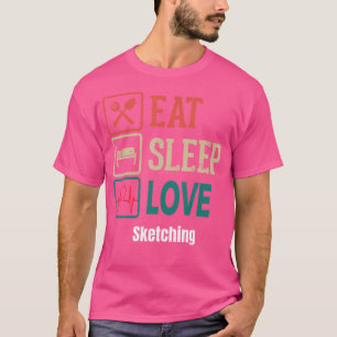 Grappig schetsen t-shirt