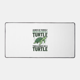 Grappig Schildpad Citaat Vintage Gravure Ontwerp_1 Bureaumat