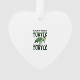 Grappig Schildpad Citaat Vintage Gravure Ontwerp_1 Ornament