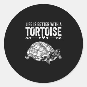 Grappig schildpad overblijfsel Mannen Vrouwen klag Ronde Sticker