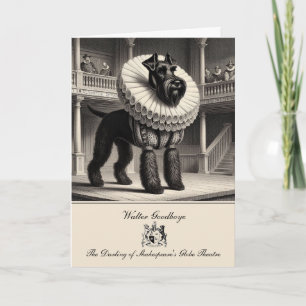 Grappig Schnauzer Shakespeare Opgevouwen Wenskaart Kaart