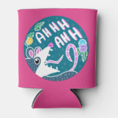 Grappig schreeuwen Possum & Bloemen Blikjeskoeler (Voorkant)