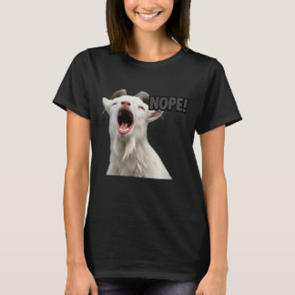 Grappig Schreeuwende Geit "NEE!" Meme Grafische T- T-shirt