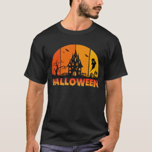 Grappig Schrikbarend Spook Geest Huis Halloween T-shirt