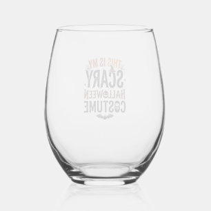 Grappig Schrikwekkend Halloween Kostuum Vintage Sh Wijnglas Zonder Voet