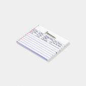 Grappig "schroef" met meerdere woordkeuze 4 "x3" post-it® notes (Schuin)